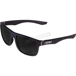 Matte Black Riverside Sunglasses w/Polarized Smoke Lens