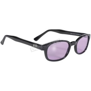 Black X-KDs Sunglasses w/Light Purple Lens