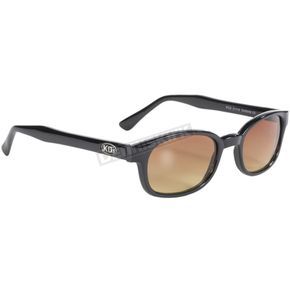 Black X-KDs Sunglasses w/Amber Lens