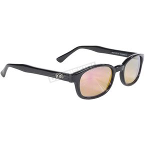Black Sunglasses w/Clear Color Mirror Polycarbonate Lens
