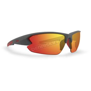 Gray/Red Epoch 4 Sunglasses w/Red Mirror Lens