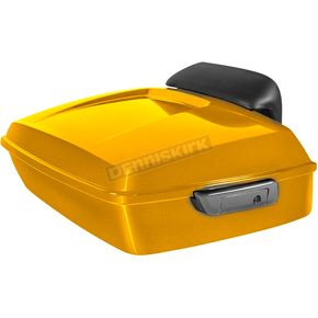 Chrome Yellow Pearl Chopped Tour Pack W/Slim Backrest & Chrome Hardware