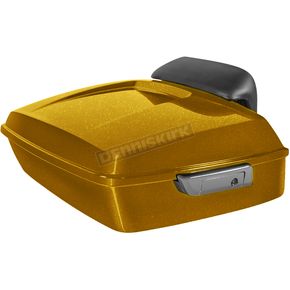 Hard Candy Gold Chopped Tour Pack W/Slim Backrest & Chrome Hardware