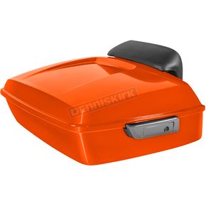 Performance Orange Chopped Tour Pack W/Slim Backrest & Chrome Hardware
