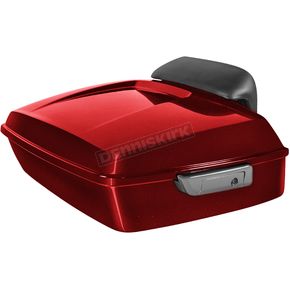 Stiletto Red Chopped Tour Pack W/Slim Backrest & Chrome Hardware