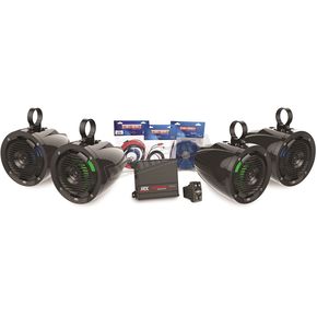 4 Speaker Roll Cage Add-On Kit w/Amplifier and Bluetooth Switch