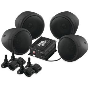 Black 1000-Watt Bluetooth 3 in. Speaker Kit