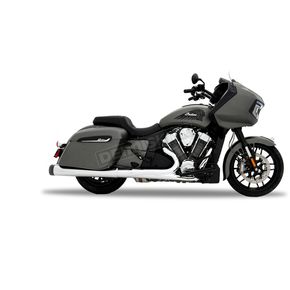 Chrome 4.5 in. DBX45 Slip-On Mufflers w/Black Tradition End Caps