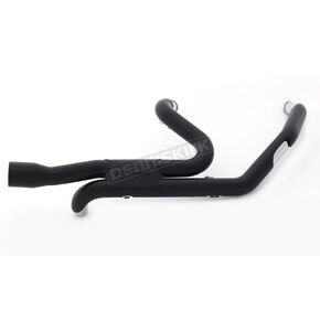 Black 4 in. Slimline Duals System with Slip-On Mufflers w/Black End Caps