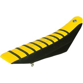 Black/Yellow/Black Pro Rib Seat Cover