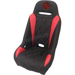 Black/Red Extreme Diamond Stitch Seat