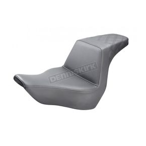Black Step-Up Seat with Lattice-Stitched Passenger Seat