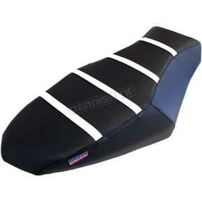 Black/White Gripper Ribbed Seat Cover