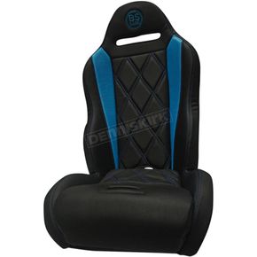 Black/Titanium Blue Diamond Stitch Performance Seat
