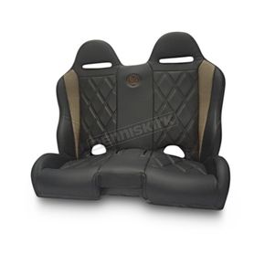 Black/Cruiser Bronze Diamond Stitch Performance Front and Rear Bench Seat 