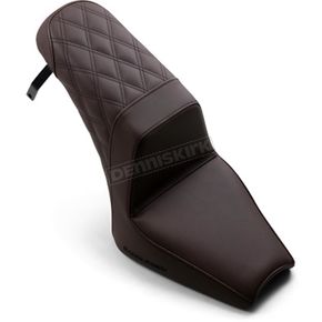 Brown Step-Up Seat w/Lattice Stitch Passenger Seat