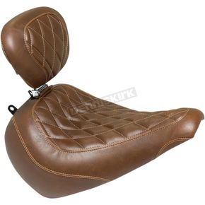 Brown Wide Tripper Diamond Stitch Seat w/Drivers Backrest