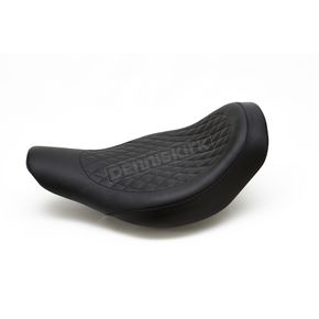 Black Solo Seat for M8 Fatboy with Kodlin Rear Fender and Stock Tank