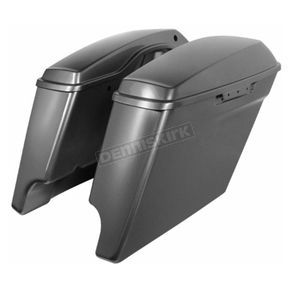 Charcoal Pearl 4 in. Dual Cut Stretched Saddlebags