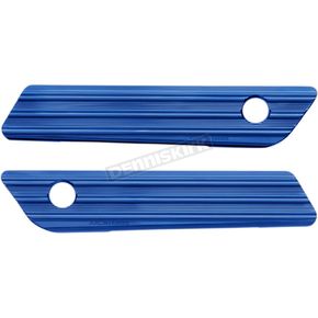 Blue Anodized 10 Gauge Saddlebag Hinge Latch Cover