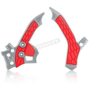 Silver/Red X-Grip Frame Guards