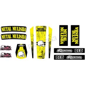 Universal Yellow Metal Mulisha EVO Series Graphic Trim Kit
