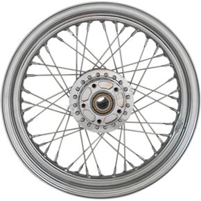 Chrome Front 16x3 40-Spoke Laced Wheel (Non-ABS)(Single Disc)