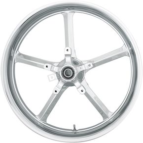 Chrome 21 in. x 3.25 in. Rockstar Forged Aluminum Front Wheel for Non-ABS