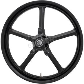Black 21 in. x 3.25 in. Rockstar Forged Aluminum Front Wheel for Non-ABS