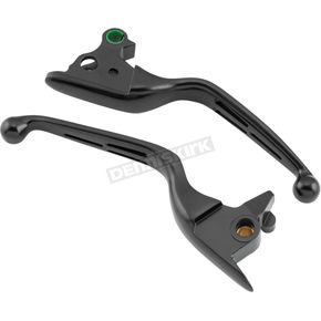 Black Dual Slotted Brake and Clutch Lever Set