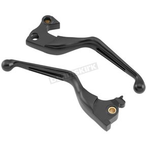 Black Dual Slotted Brake and Clutch Lever Set