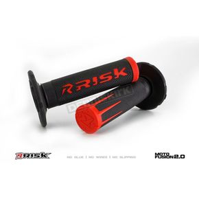 Black/Red Fusion 2.0 Motocross Grips w/Fusion Bonding System
