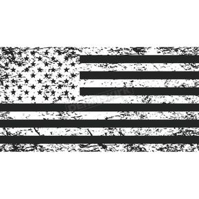 White/Black Tattered American Whip Flag