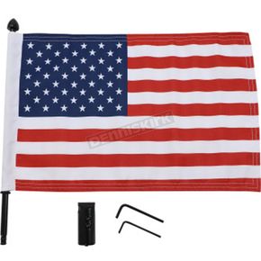 Extended Style Luggage Rack Flag Mount w/Flag
