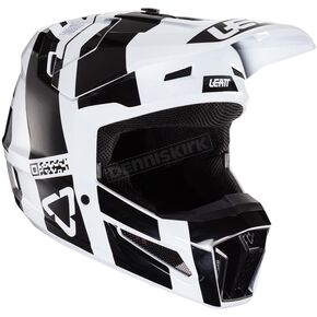 Youth Black/White Moto 3.5 V24 Helmet