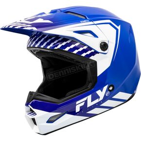 Youth Blue/White Kinetic Menace Helmet