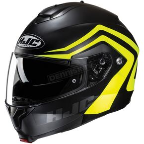 Semi-Flat Black/Hi-Viz/Silver C91 Nepos MC3HSF Helmet