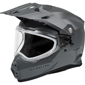 Grey Cold Weather Trekker Helmet W/Dual Shield