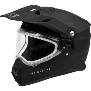 Matte Black Cold Weather Trekker Helmet W/Dual Shield