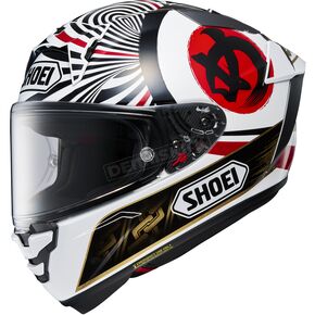 White/Black/Red/Gold X-Fifteen Marquez Motegi4 TC-1 Helmet