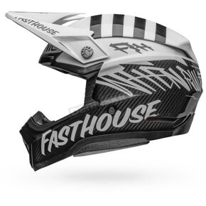 Matte/Gloss White/Black Moto-10 Spherical Fasthouse Mod Squad Helmet