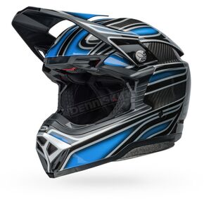 North Carolina Blue Moto-10 Spherical Webb Marmont Helmet