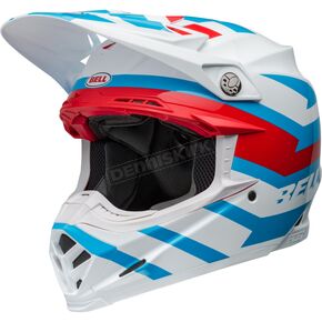 White/Red Moto-9S Flex Banshee Helmet