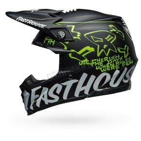 Matte Black/Yellow Moto-9S Flex Fasthouse Mc Core Helmet