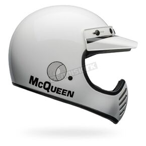 Gloss White/Black Moto-3 Steve Mcqueen Helmet