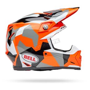 Gloss Orange Camo Moto-9S Flex Rover Helmet