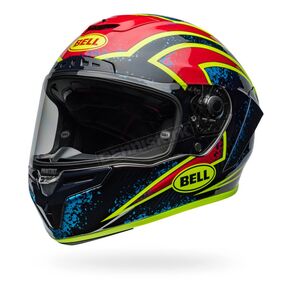 Gloss Blue/Retina Race Star DLX Flex Xenon Helmet