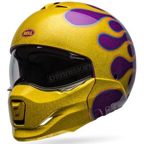 Gloss Purple/Yellow Broozer Ignite Helmet