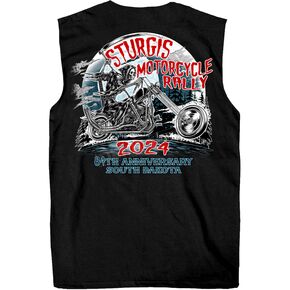 Black 2024 Sturgis Motorcyle Rally Sleeveless Shirt