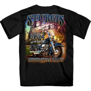 Black 2024 Sturgis Motorcyle Rally T-Shirt